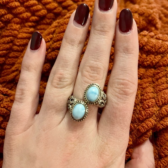 New Larimar Cabochon Ring - Picture 2 of 5